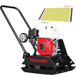 Tomahawk - 5.5 HP Honda Vibratory Plate Compactor Tamper with GX160 Engine with Wheels and Polypad - TPC80H + WHEELS + POLYPAD ET17368